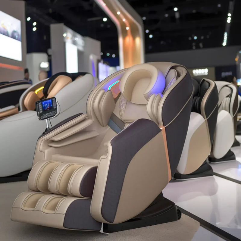 Person relaxing in a Tidesmit professional home massage chair for recovery