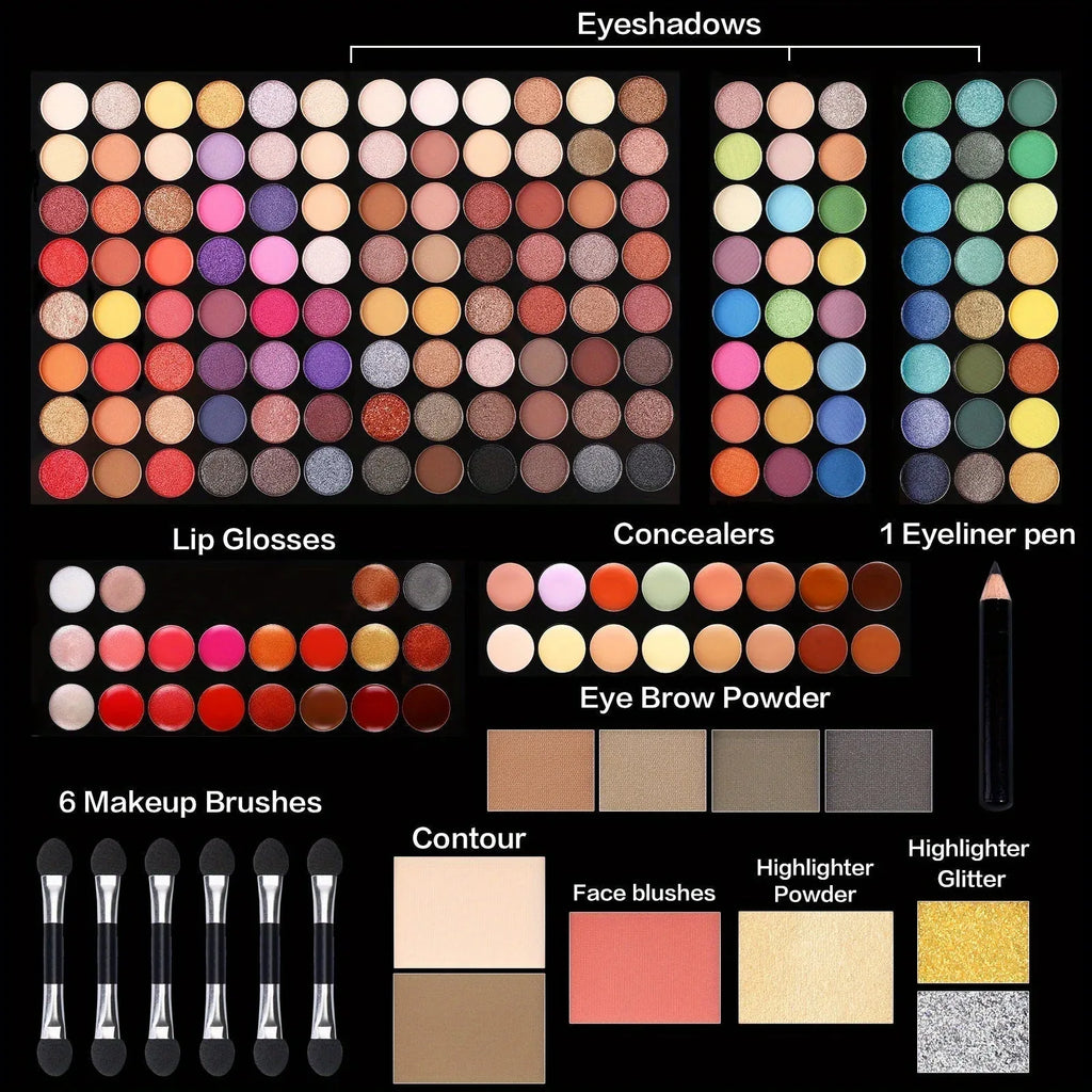 Professional Makeup Kit: 190-Color All-in-One Palette Set Professional Makeup Kits Tidesmit