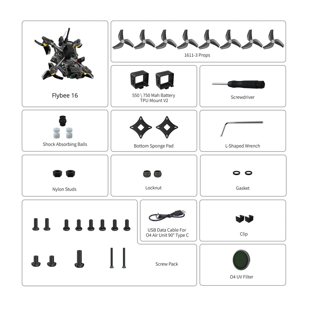 Flywoo Flybee 16 HD O4 2S FPV Drone | Ultralight 2S Racing Build Tidesmit