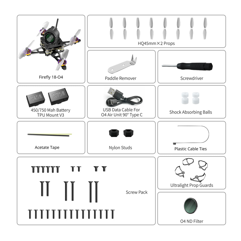 Tiny Whoop 1S O4 FPV Camera Drone with ELRS 2.4g System Tidesmit