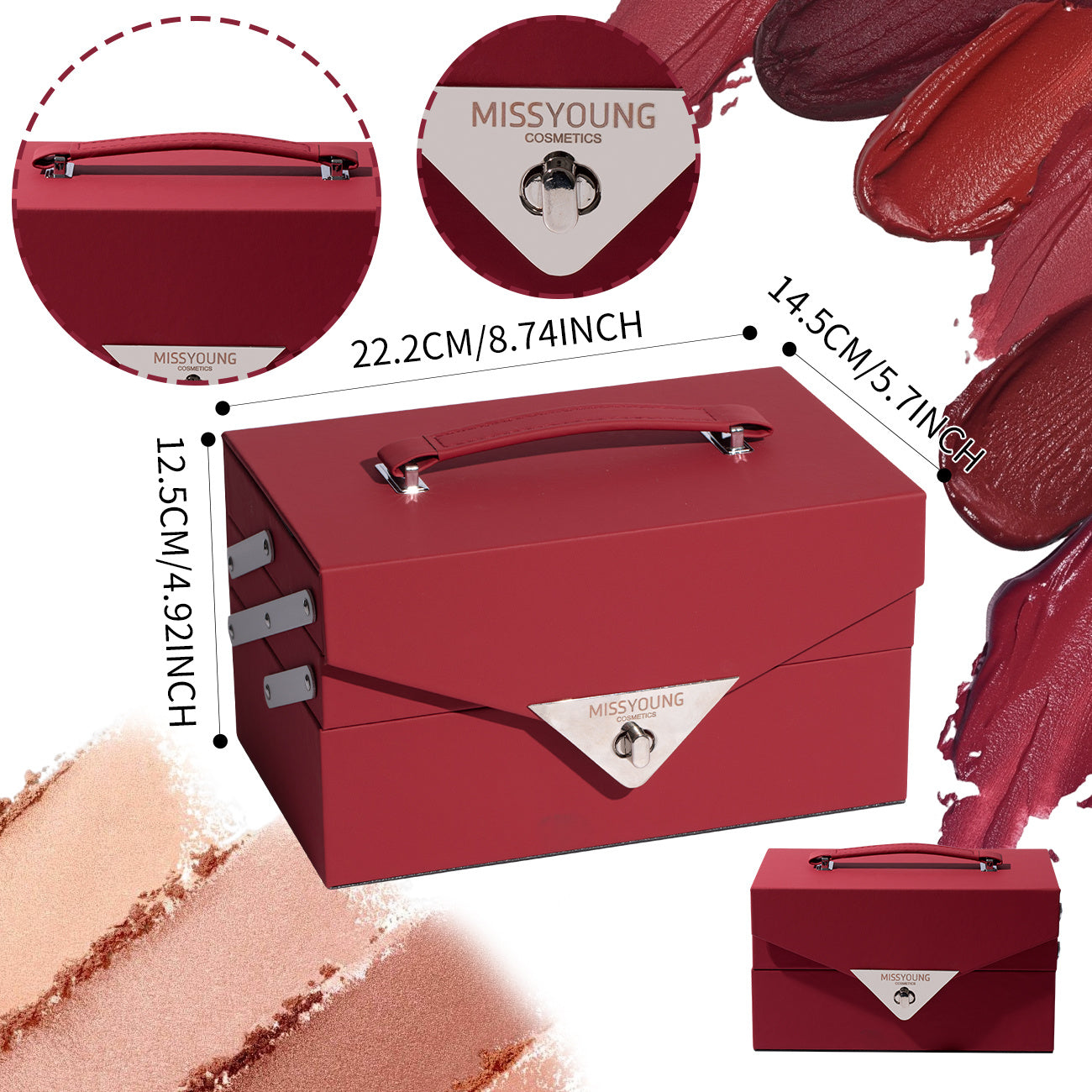 Premium Step Makeup Set - All-in-One High-Show Color Makeup Essentials with Blush, Eyeshadow, Eyeliner, Highlighter, Lip Gloss, Brushes - Long-Lasting Anti-Smudge Formula, Travel & Party Makeup Kit For Women & Teens, Makeup E Tidesmit