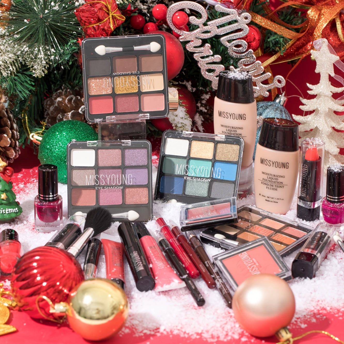 All-In-One Luxury Makeup Kit - Professional Complete Beauty Set with Highly Pigmented Eyeshadow, Blush, Highlighter, Lipstick, Brushes & More in Portable Case - Travel-Friendly One-Stop Collection for Women (Gift Box) Tidesmit