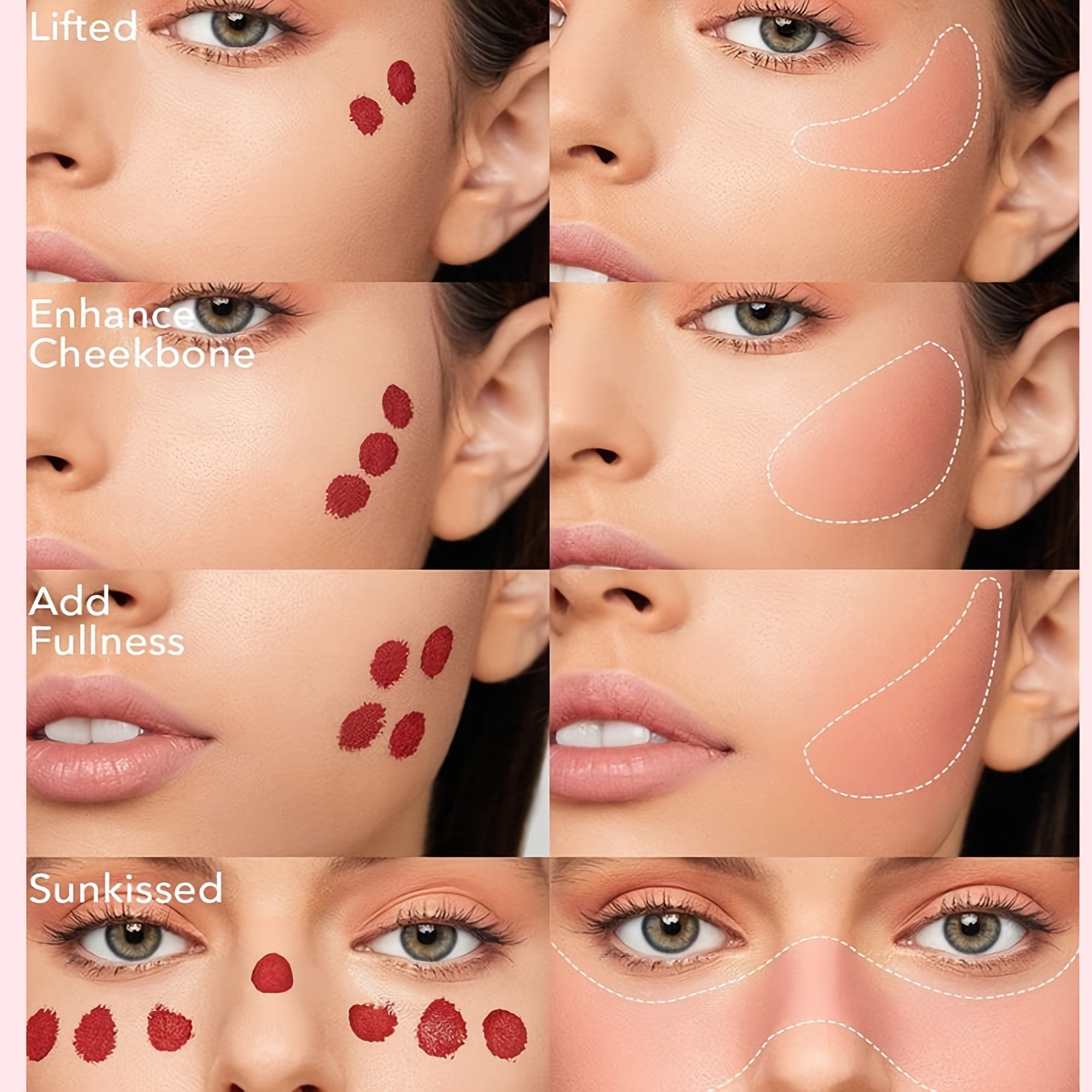 Liquid Cream Blush Set - Long-Lasting Matte Finish, 2-Piece Kit Permanent Makeup Machines Tidesmit