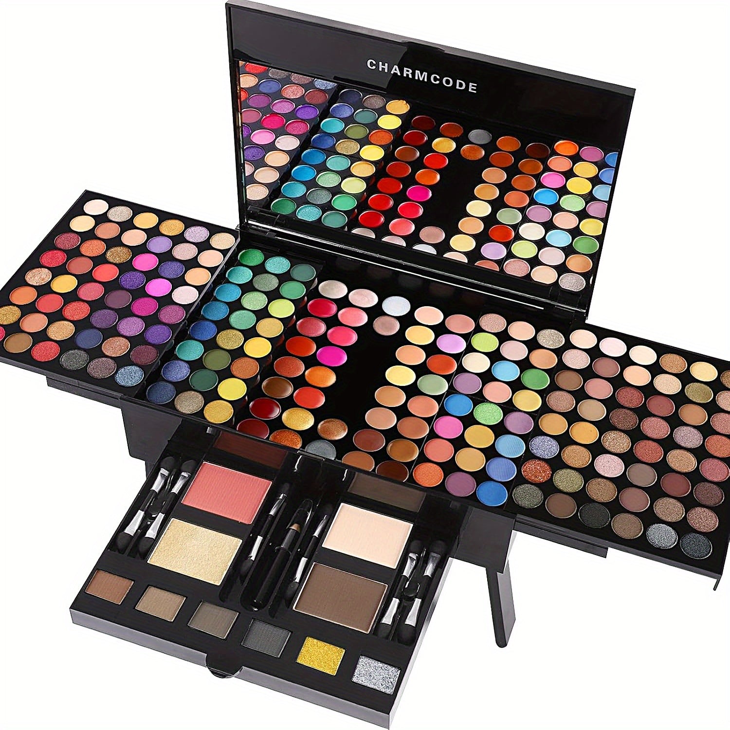 CHARMCODE 190 Colors All-in-One Makeup Palette Set with Eyeshadow, Blush, Concealer, Eyebrow & Eyeliner - 190-Color Professional Cosmetic Kit with Mirror, Brushes-like Applicators & Travel-Friendly Case - Complete Makeup Gift 190 Colors Make Up Set Tidesmit