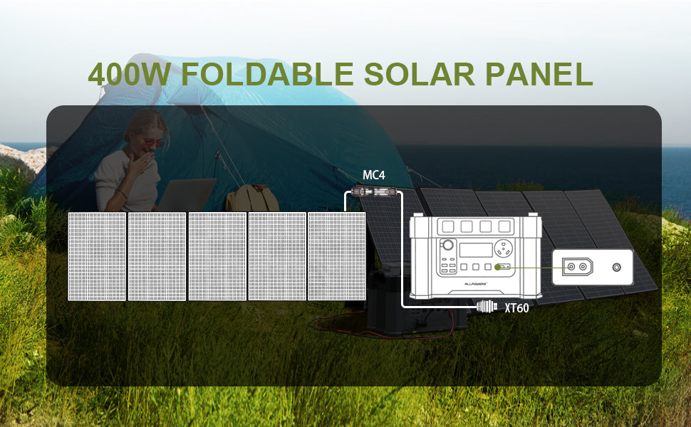 Portable Solar Power Station 2500W with 800W Foldable Solar Panel Tidesmit