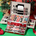 This 106pcs Luxury Cosmetics Gift Set Includes an Eyeshadow Palette, Lip Gloss Set, Lipstick, Concealer, Blush, Mascara, Eyeliner, Loose Powder Brush, And More, All Combined Into One Makeup Gift Set—Perfect for Mom, Best Fr Red Tidesmit