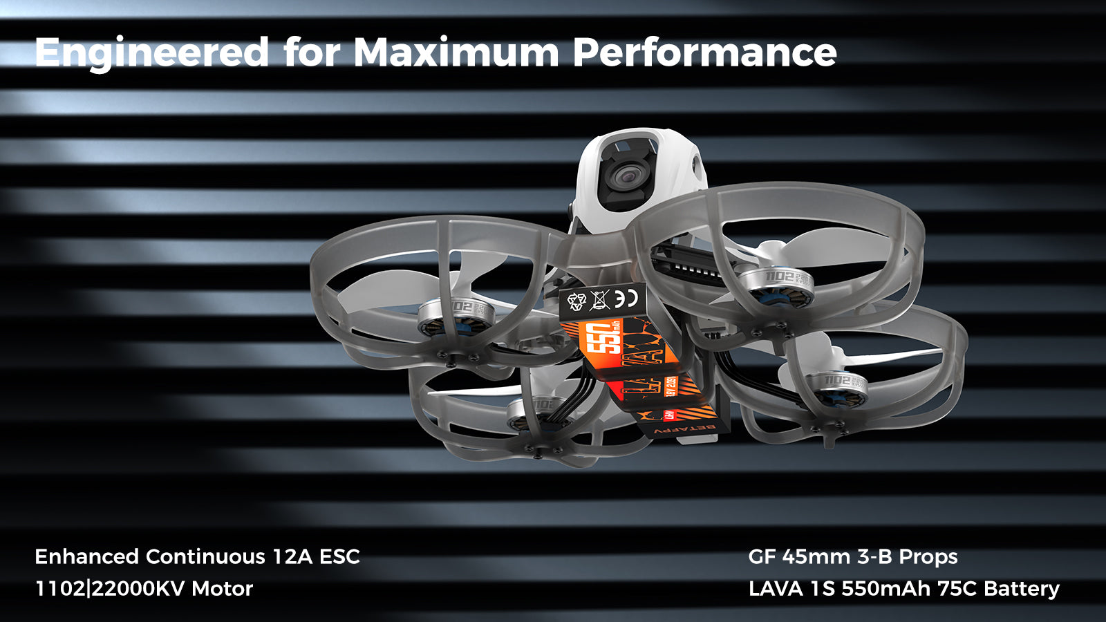 Meteor75 Pro O4 Brushless Whoop Drone - Professional FPV Racing Quad Tidesmit