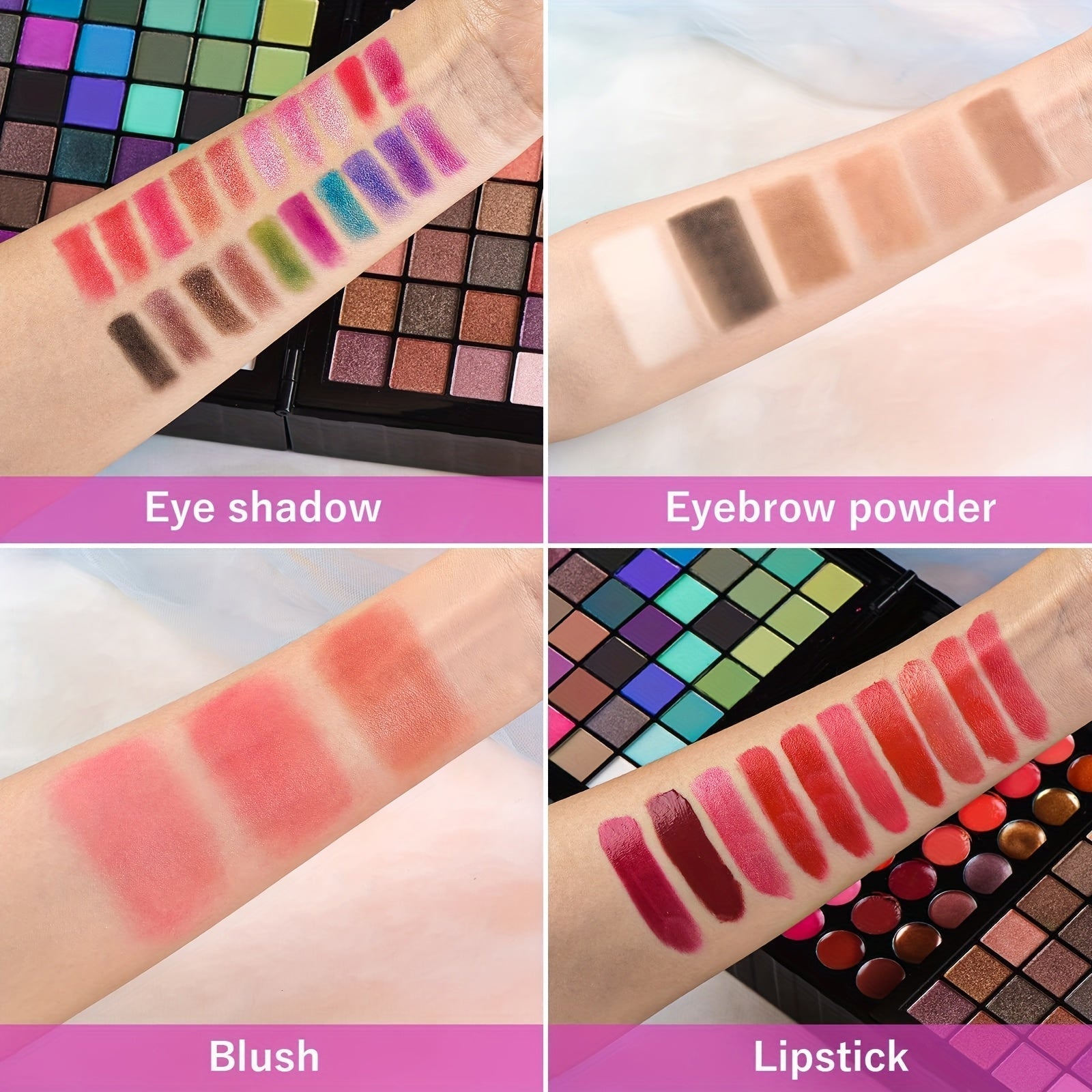 177 Colorful Makeup Palette Kit with Brushes, Lipsticks, and Eye Shadows - Matte, Satin and Natural Finish, Vibrant Mix of Cool and Warm Tones, High-Long-Lasting Formula, Perfect for Professional and Everyday Makeup, Wide Ran Tidesmit