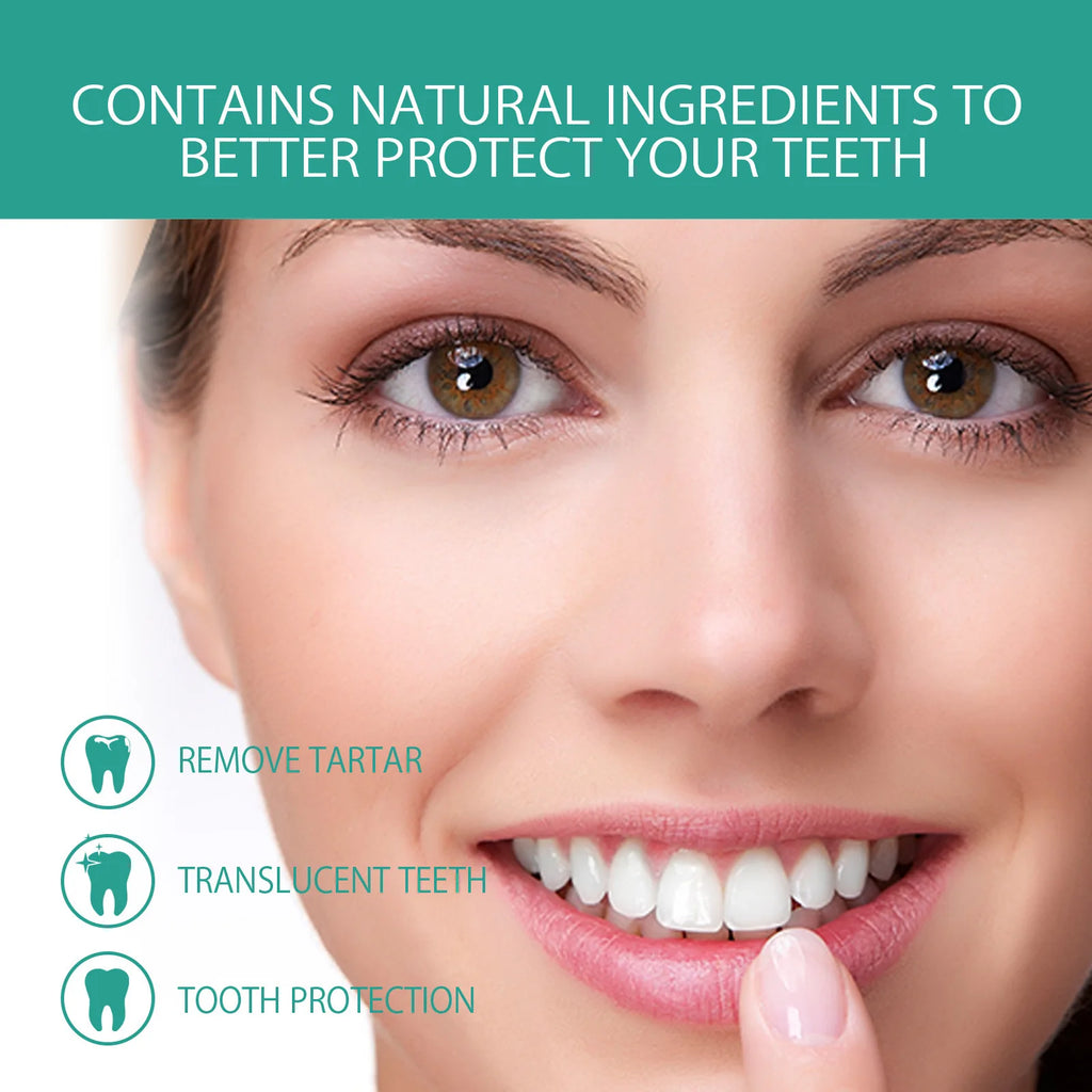 Tidesmit yellow teeth cleaning mousse for plaque removal, dental stain whitening, and gum care foam treatment.