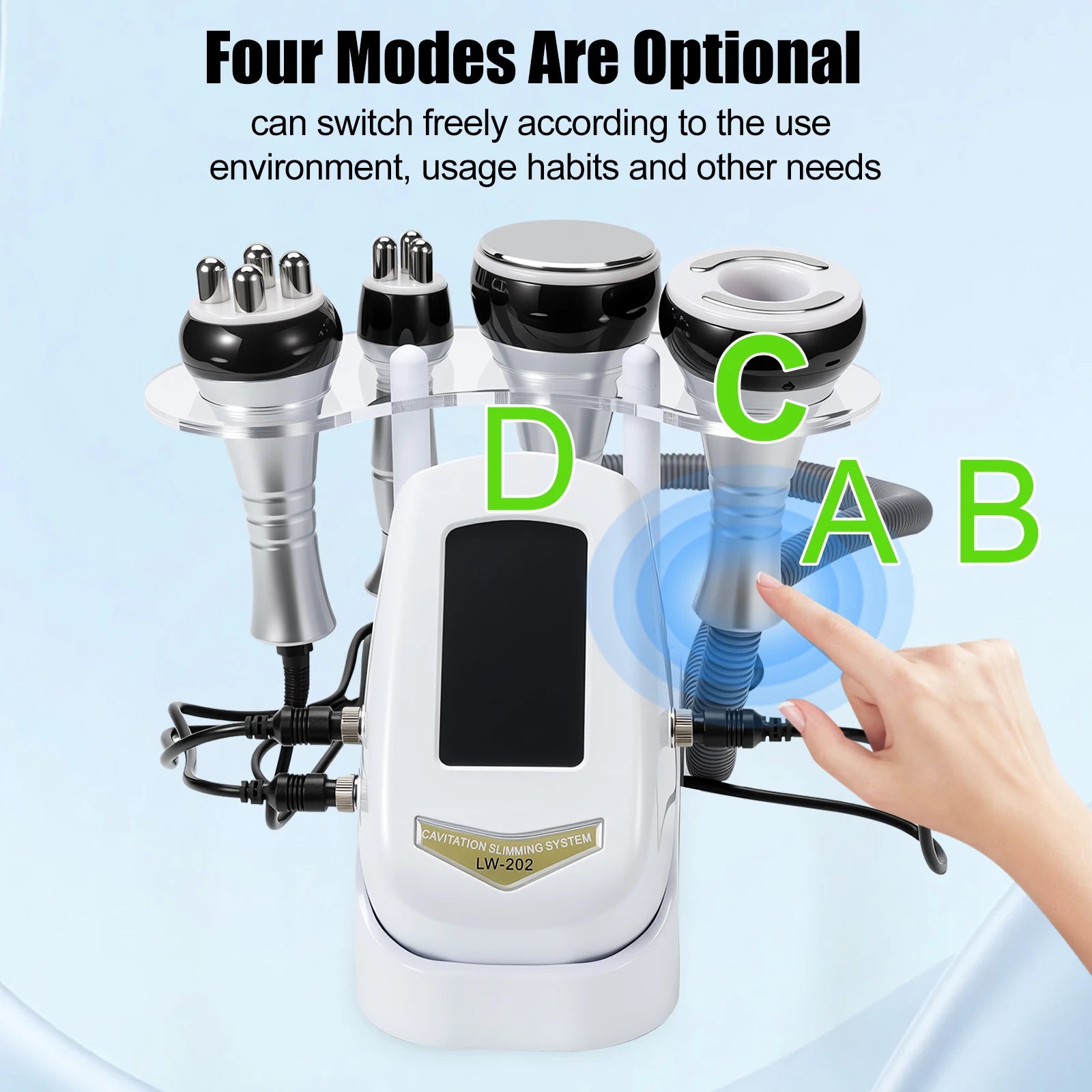 4-in-1 professional RF, ultrasound, and EMS beauty device for facial lifting, anti-aging, and body slimming care.
