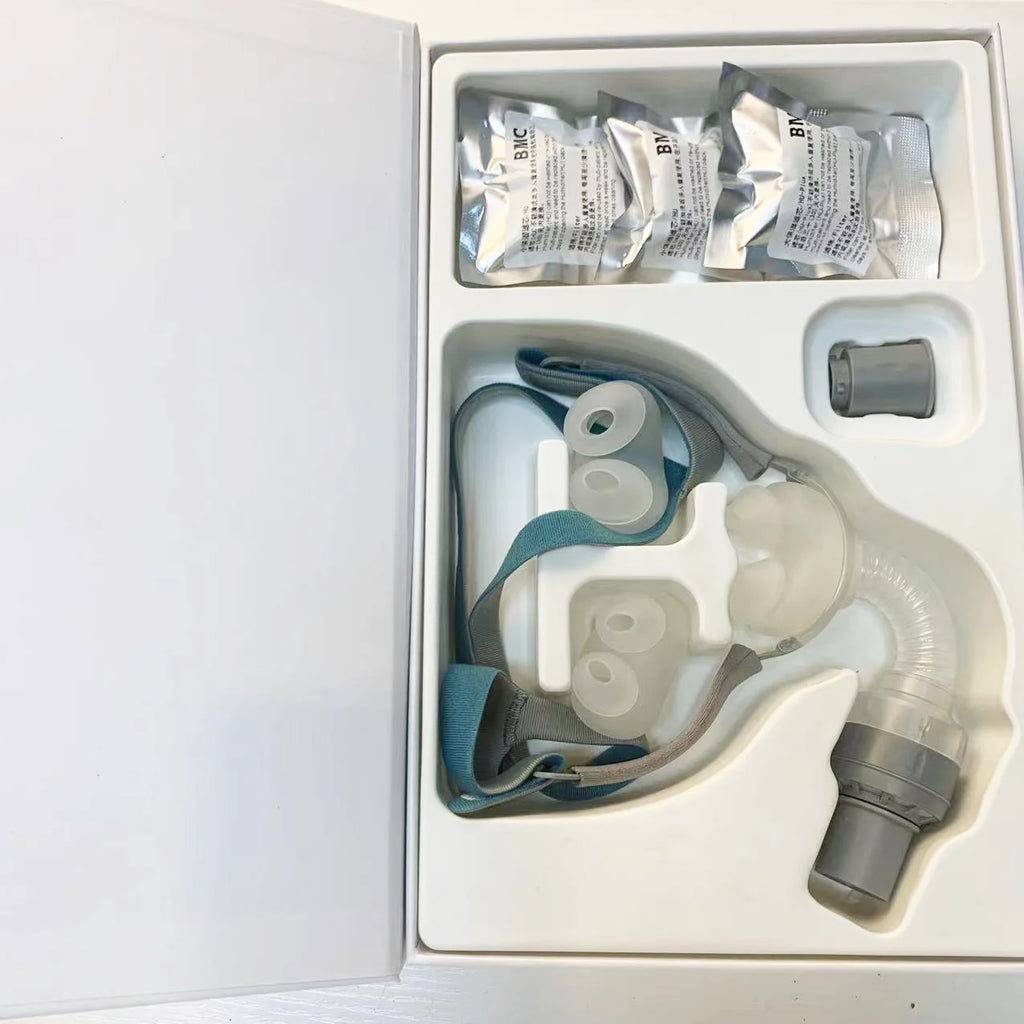 BMC P2H M1 MINI CPAP Mask with Waterless Humidification Filter Elements S/M/L Full Sizes Nasal Pillows Mask Sleep Apnea Light