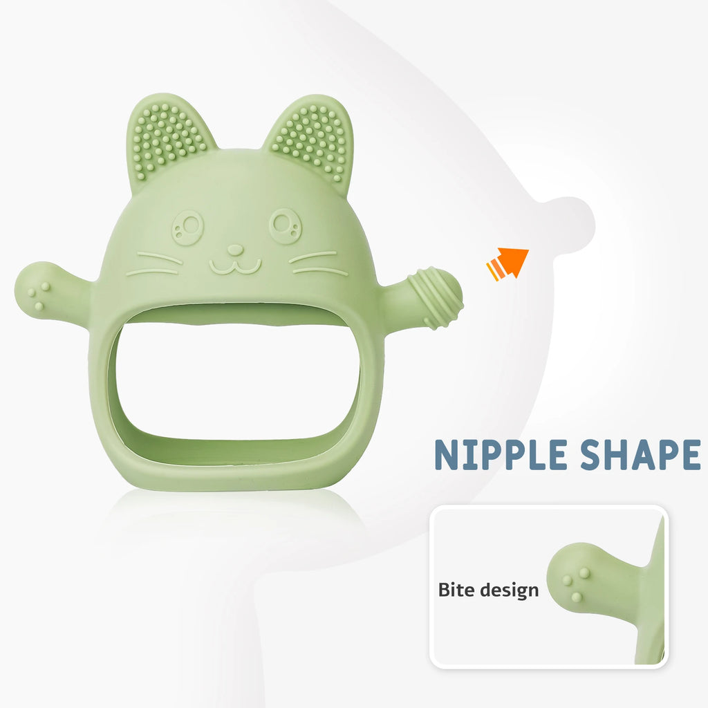 Baby Silicone Teether Gloves Toys BPA Free Silicone Soft Soothing Dental Care Gums Anti-eating Hand Molar Toys Baby Accessories