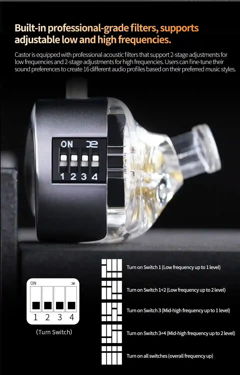 KZ Castor Tunable HiFi In-Ear Monitors | Dual-Driver Studio Precision Tidesmit