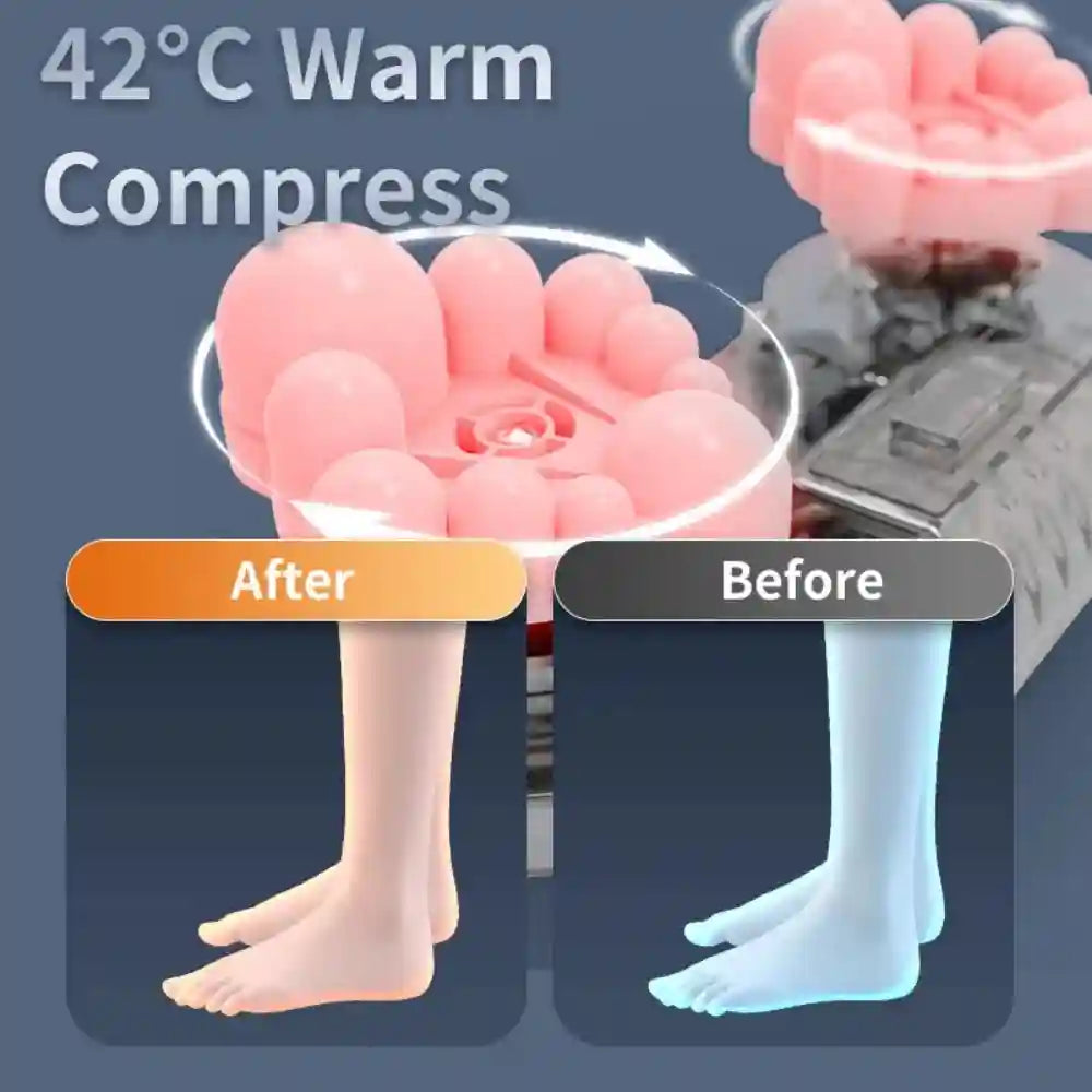 Electric Foot Massager with Heat - Shiatsu Deep Tissue Kneading Roller Blue Massage Roller Tidesmit