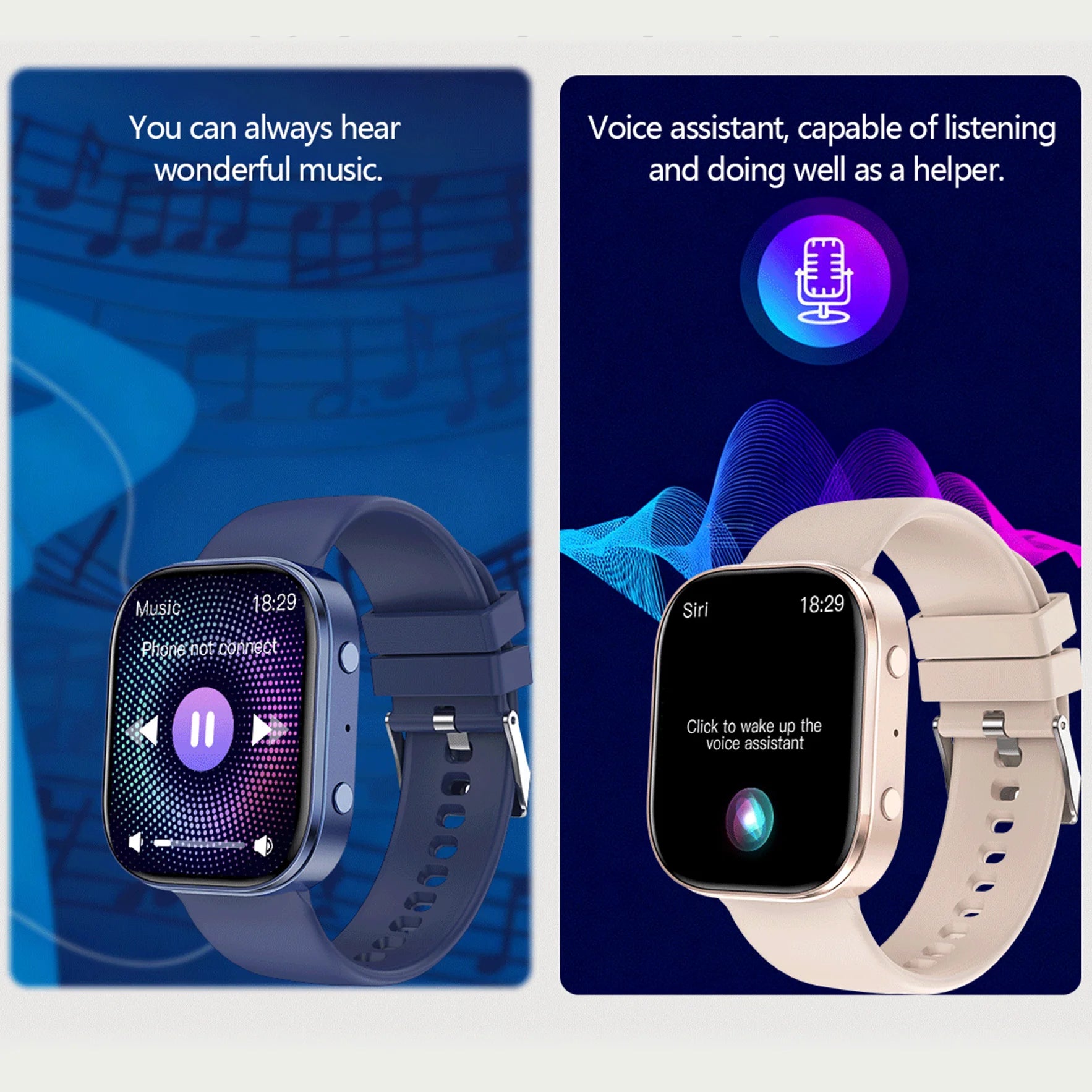 2026 New 1.88 Inch HD Smart Watch Women Bluetooth Call Smartwatch IP68 Waterproof Fitness Tracker DIY Custom Watch Face Sleep Monitor Multi Sports Mode Long Battery Life Message Reminder Smart Watch For Android IOS Ladies Gif