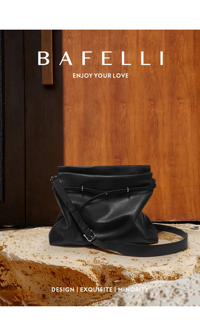 BAFELLI Underarm Tote Bag - Soft Travel Bag-Inspired Leather Crossbody for Women Compact Design Lightweight Shoulder Purse