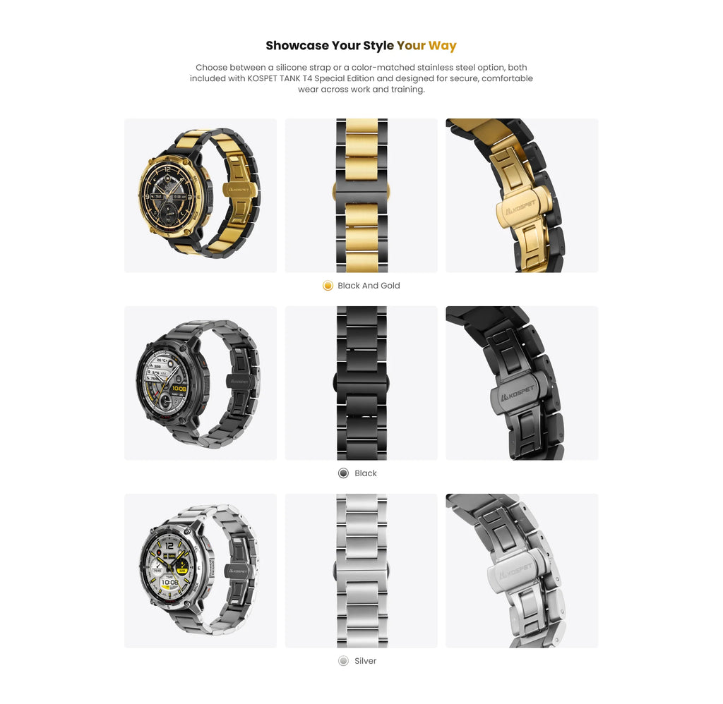2026 New KOSPET Tank T4 SE Smart Watch for Men 6-Sat GPS Offline Maps 10ATM Waterproof Heart Rate Skiing Hiking for Android iOS