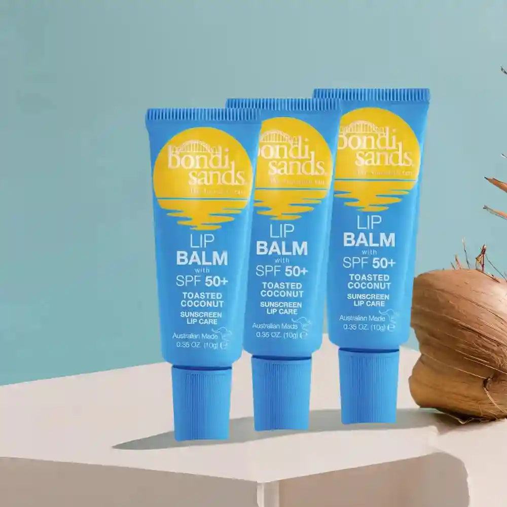Bondi Sands SPF 50 Lip Balm 3-Pack - Moisturizing Lip Treatment Lip Care Tidesmit