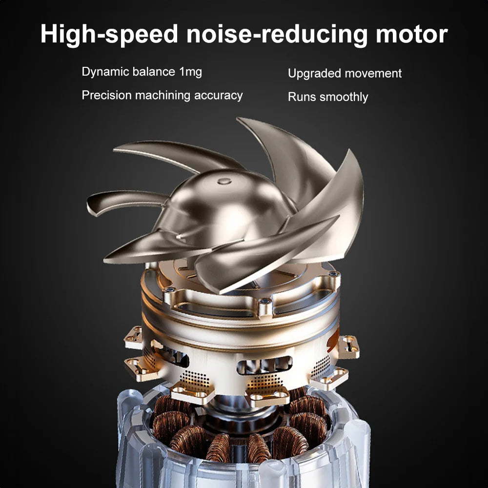 Powerful 2400W hair dryer motor with high-speed noise-reducing fan for fast, professional-grade quick drying.
