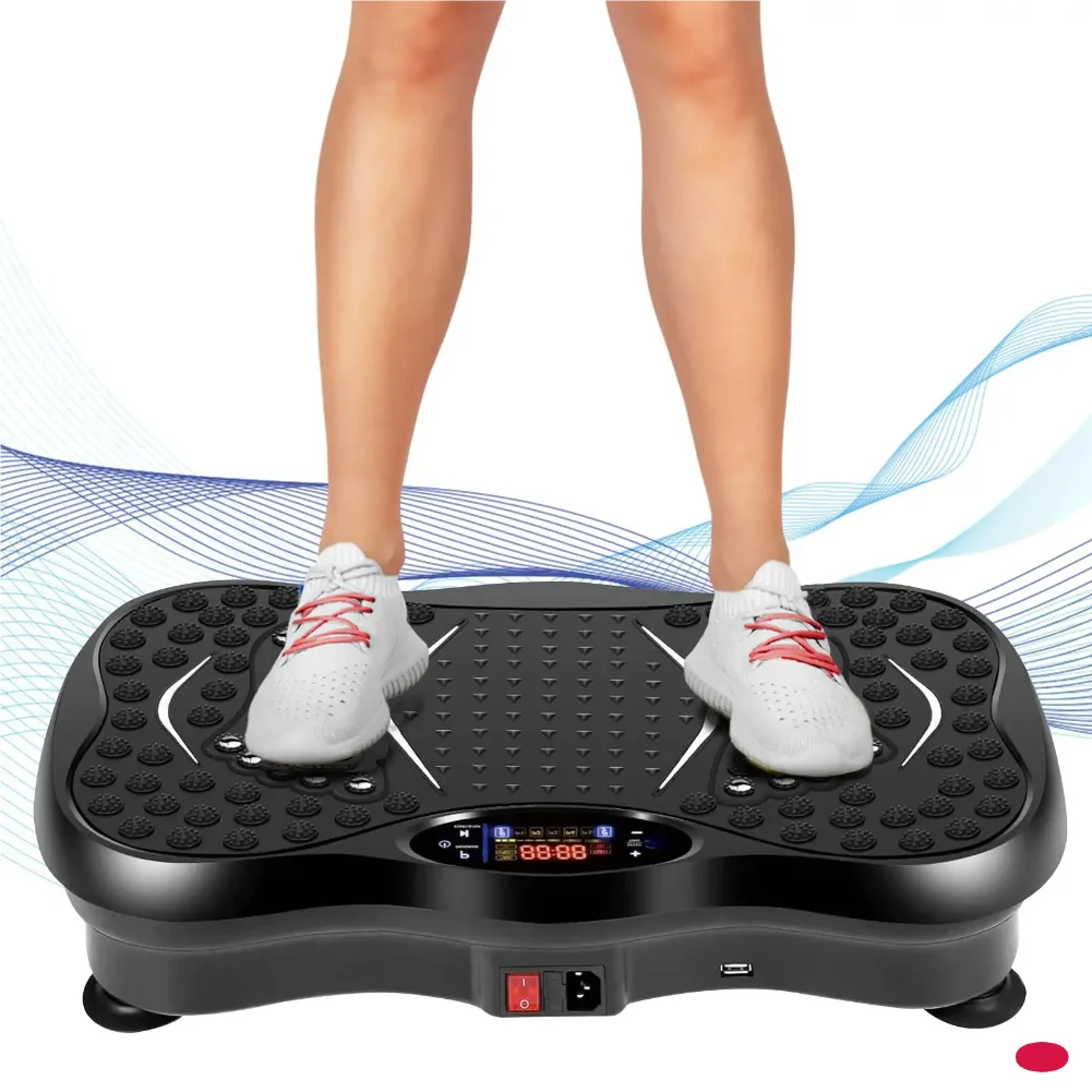 Tidesmit Vibration Plate Machine, 99 Speeds with Bluetooth Audio - Black Massage Cushion Tidesmit