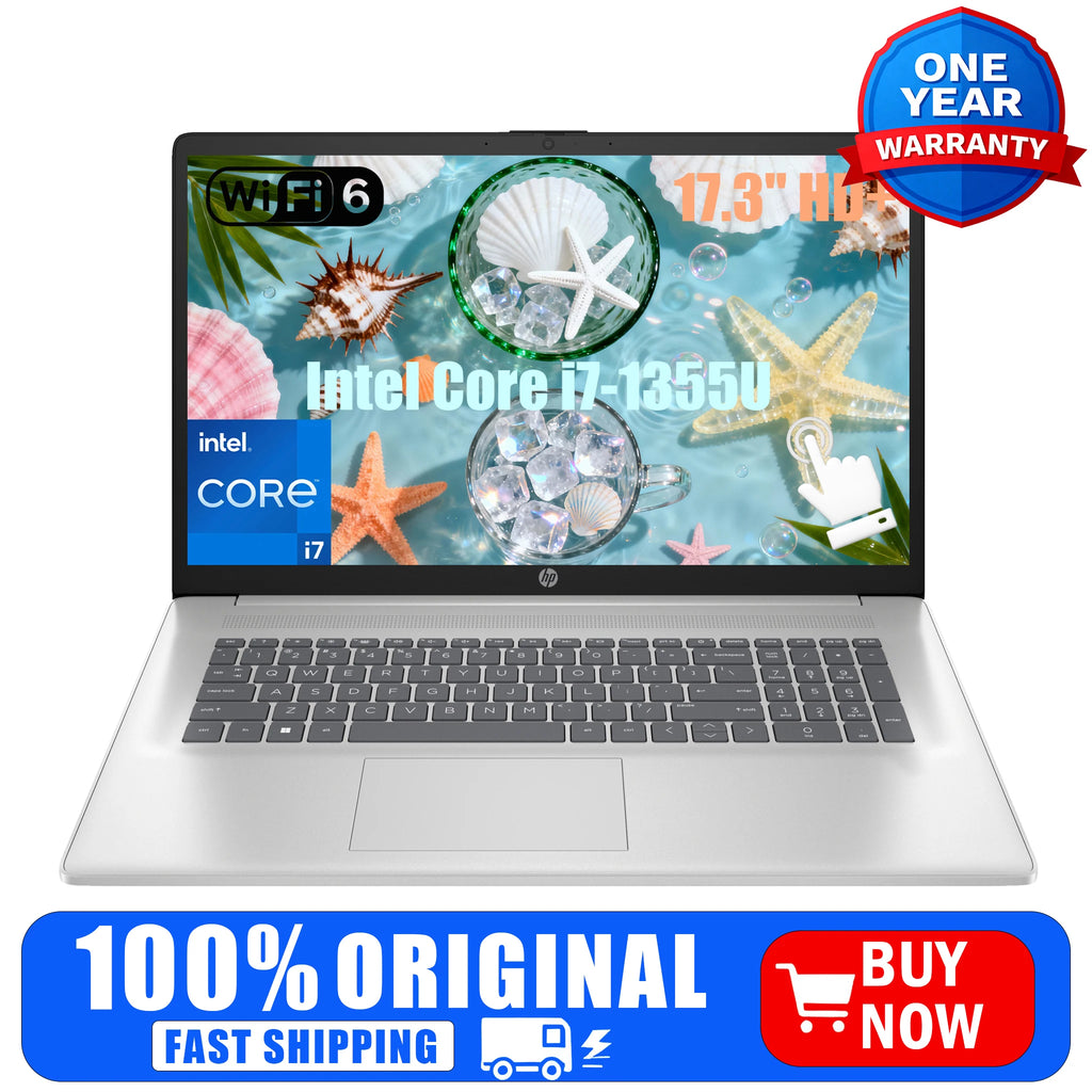 HP 17T Business Laptop, 17.3" HD+ Touchscreen Display, Intel Core i7-1355U, 16GB RAM, 1TB SSD, Backlit Keyboard, Windows 11 Home