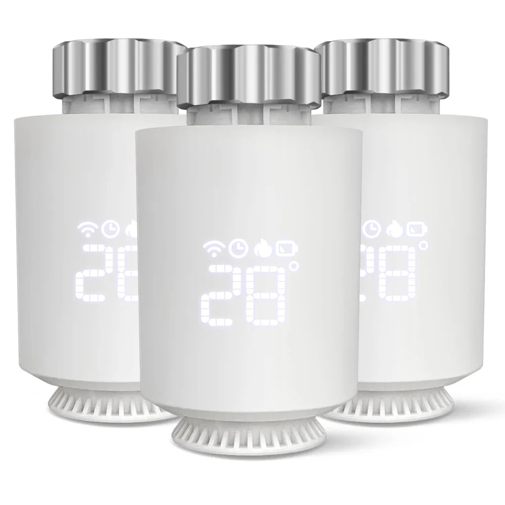 Smart Radiator Thermostat ZigBee Valve Controller for Home Heating 3 PCS No Gateway Tidesmit