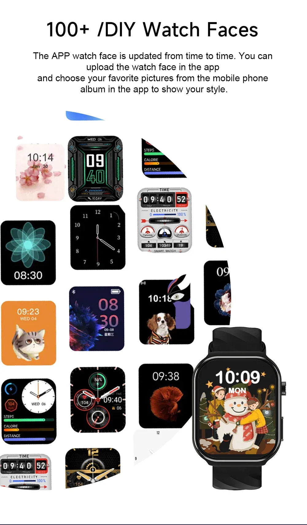 Health Smart Watch Body Temperature Sedentary Reminder Alarm Clock Multi Sports Modes Fitness Tracker Smartwatch for BT Calling - Tidesmit