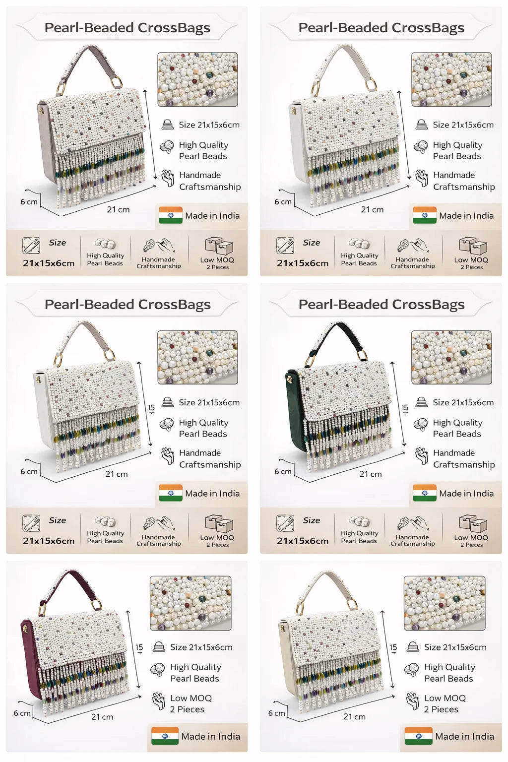 Handmade luxury pearl-beaded evening clutch with crystal tassel fringe, 7-inch designer handbag for weddings.