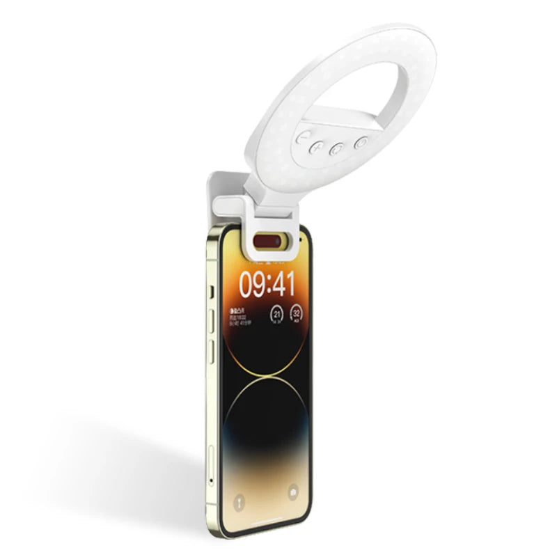Jopree K5 Pro LED Rechargeable Selfie 5 Lighting Mode Phone Ring Light Mini Portable Clip on Fill Lights Tidesmit