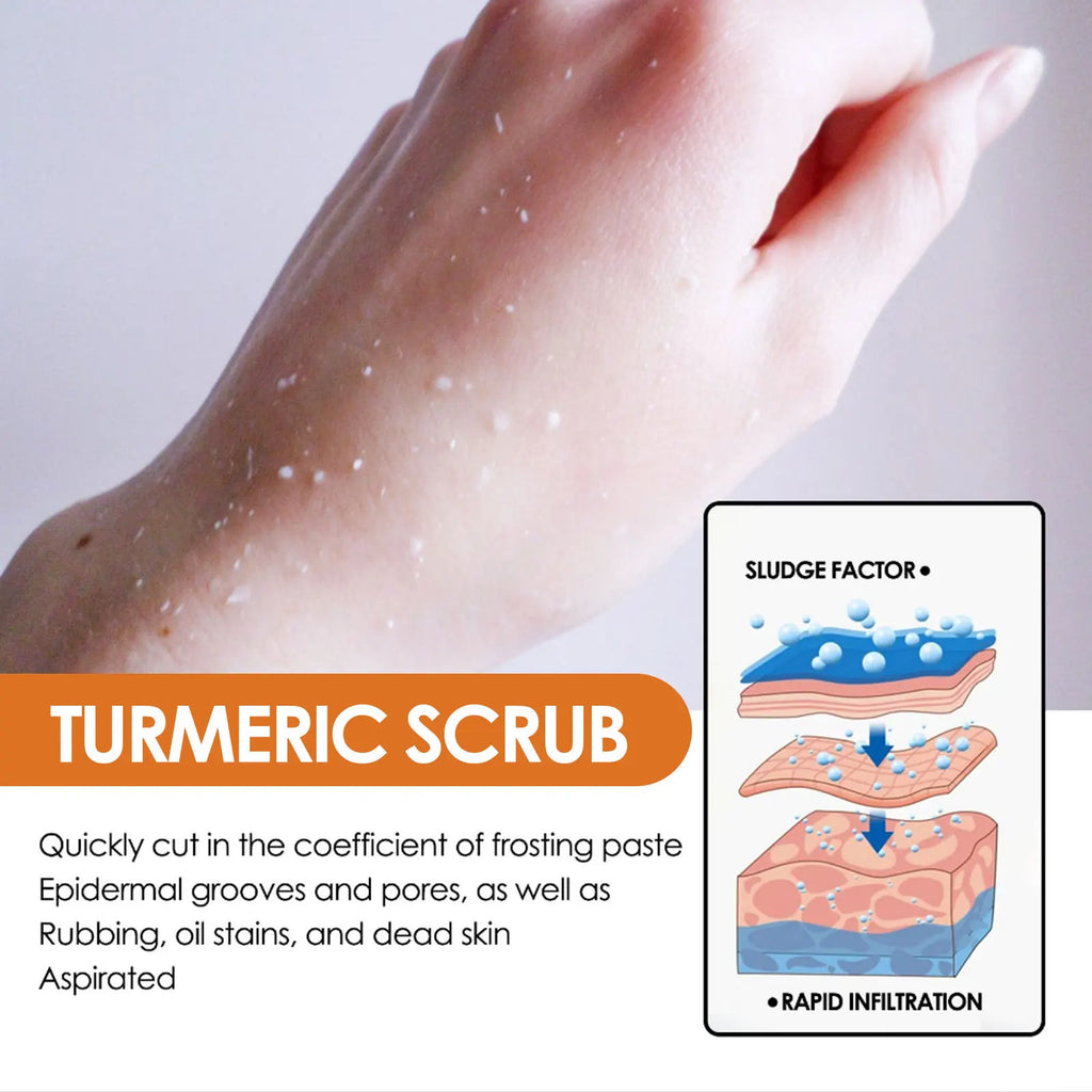 Turmeric Face and Body Scrub for Brightening and Softening | 50g Scrubs Treatments Tidesmit
