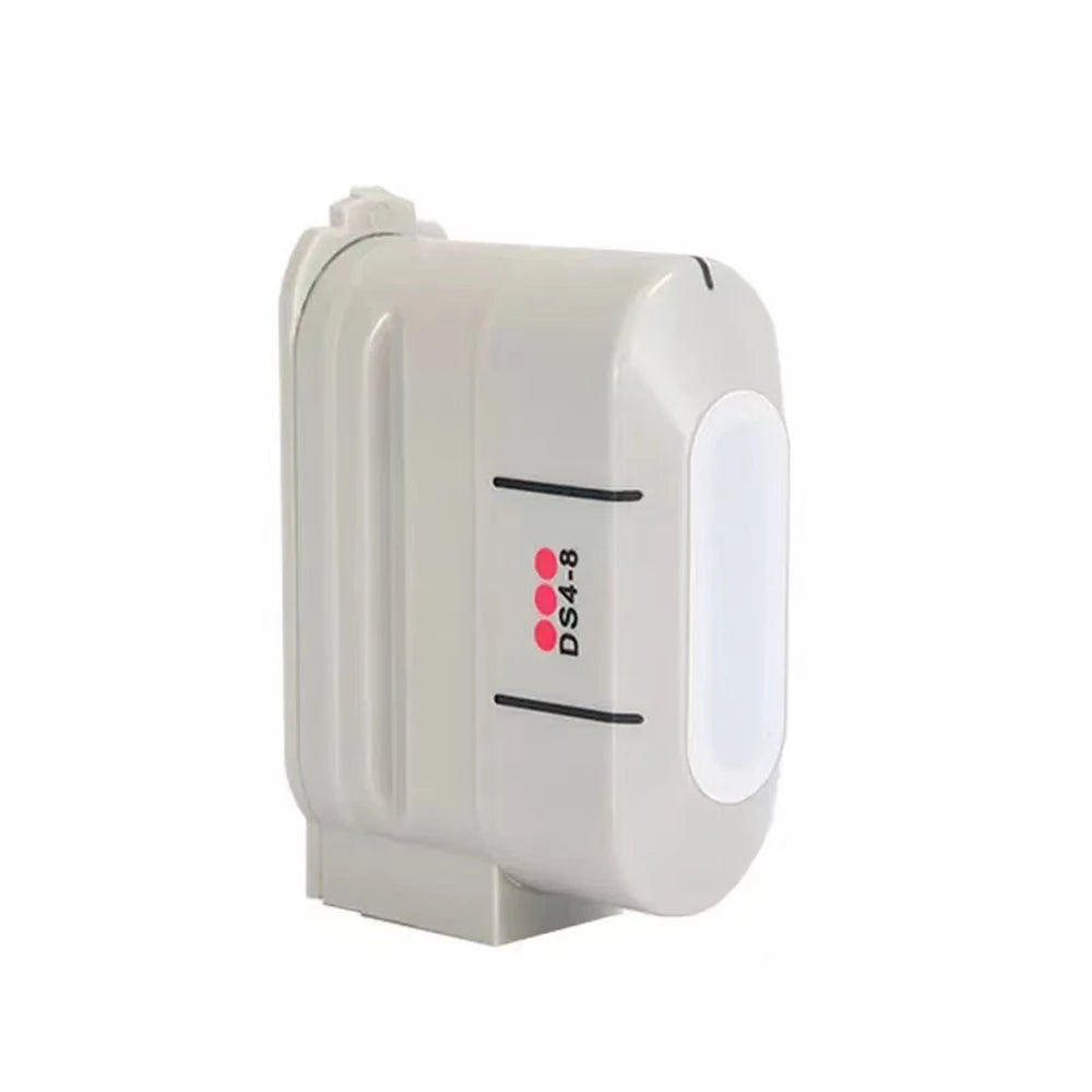 White HIFU cartridge transducer head for facial and body treatment with 10000 shots and DS4-8 chip technology.