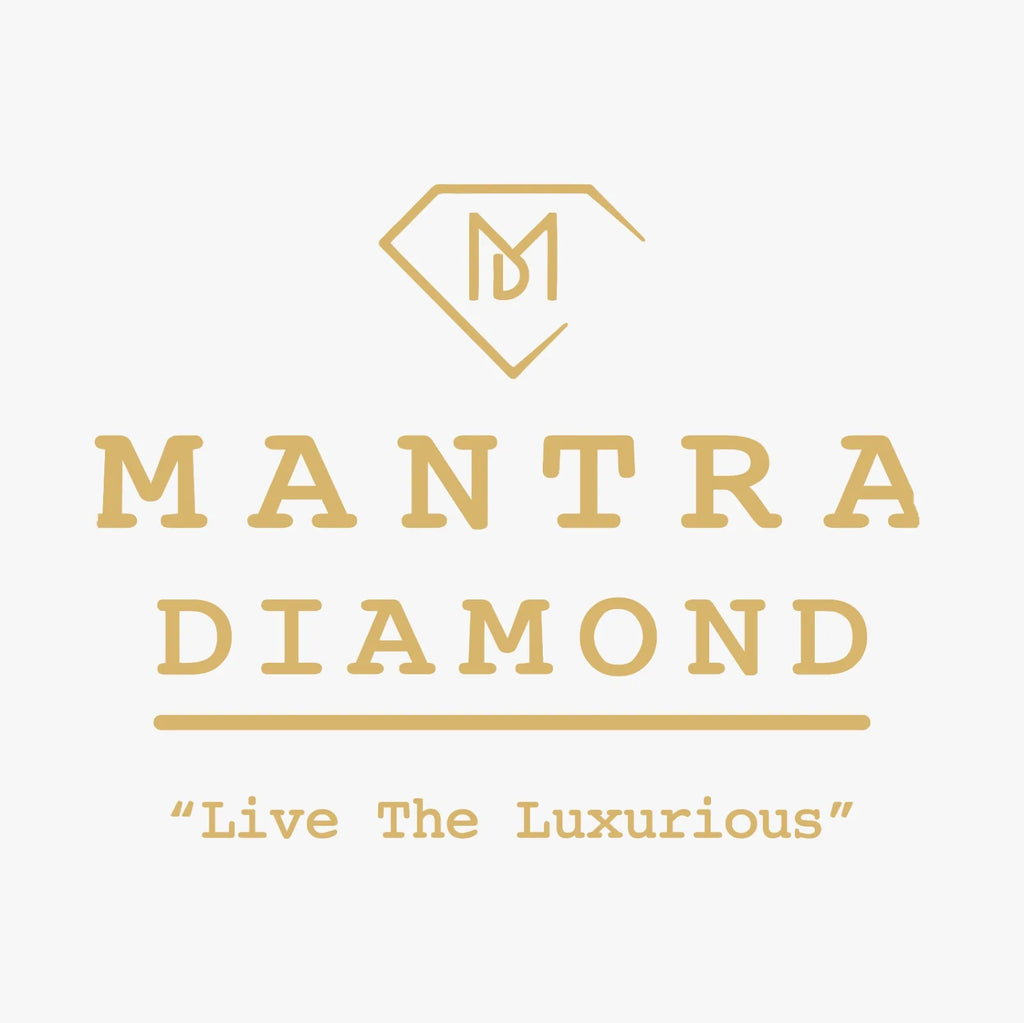 Mantra Diamond logo with gold diamond icon and brand text on white background