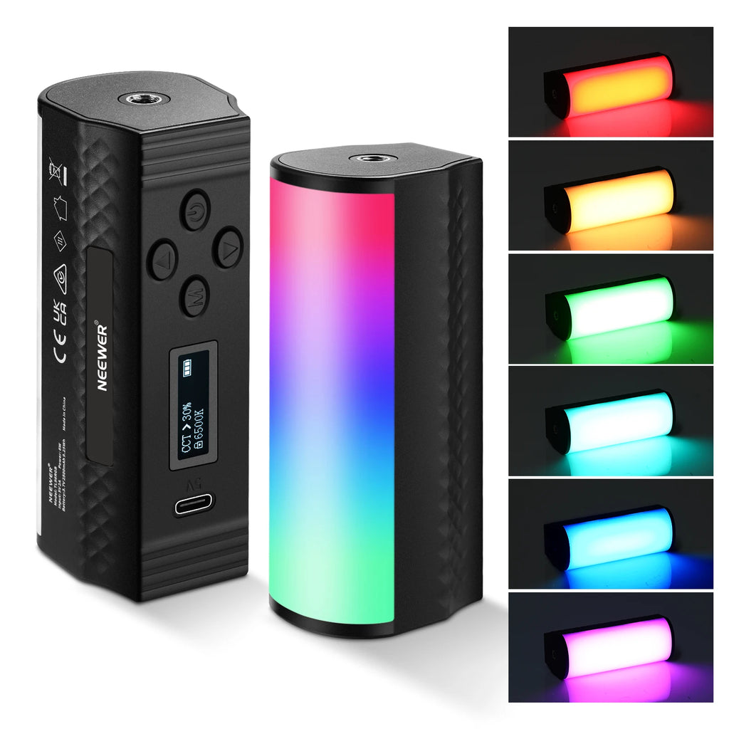 Magnetic LED Video Light Wand - Portable RGB Stick for Content Creation Tidesmit