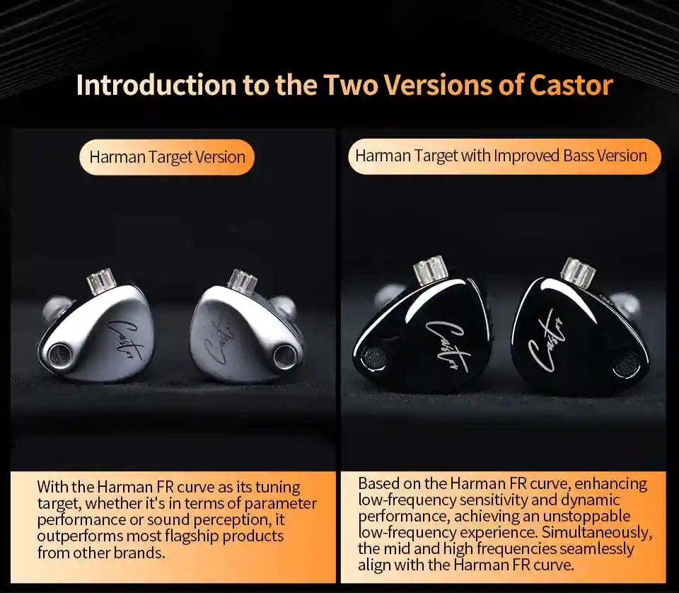 KZ Castor Tunable HiFi In-Ear Monitors | Dual-Driver Studio Precision Tidesmit
