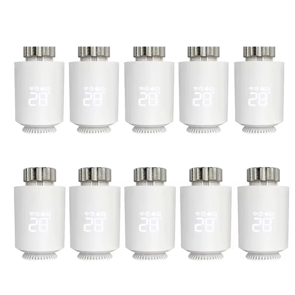 Smart Radiator Thermostat ZigBee Valve Controller for Home Heating 10 PCS No Gateway Tidesmit