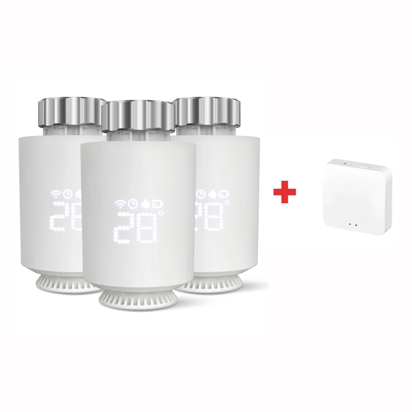 Smart Radiator Thermostat ZigBee Valve Controller for Home Heating 3 PCS with 1 Gateway Tidesmit