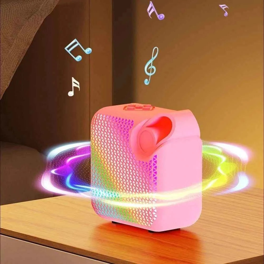 CTX Travel Outdoor Music Player for Bluetooth Speaker with RGB LED Lighting USB AUX Subwoofer Plastic Colorful Lights My Store