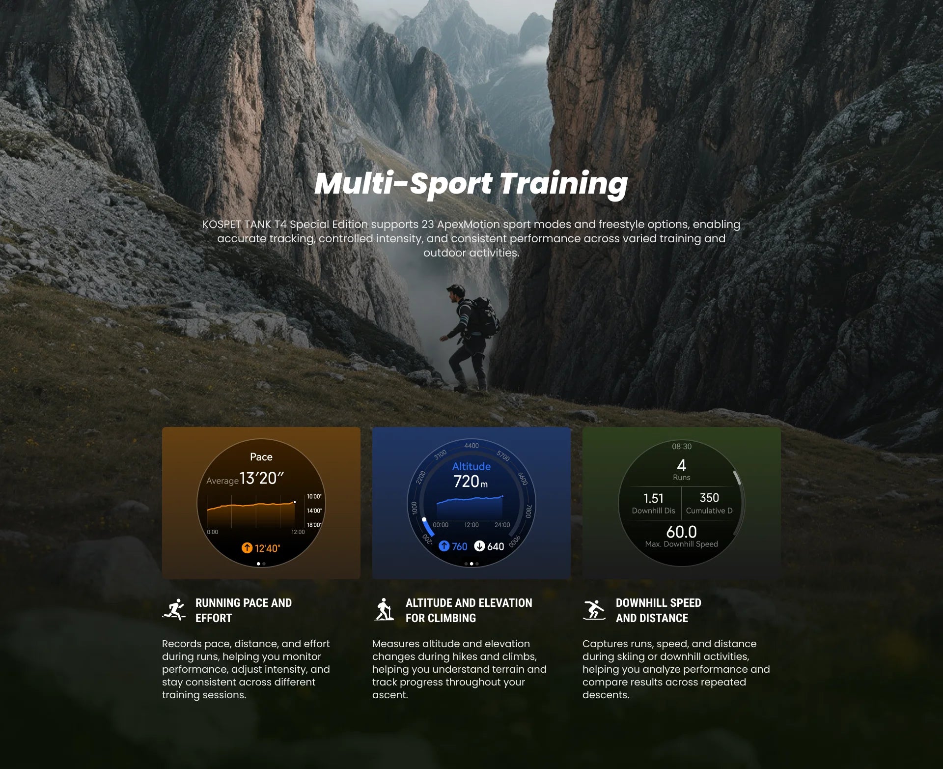 2026 New KOSPET Tank T4 SE Smart Watch for Men 6-Sat GPS Offline Maps 10ATM Waterproof Heart Rate Skiing Hiking for Android iOS