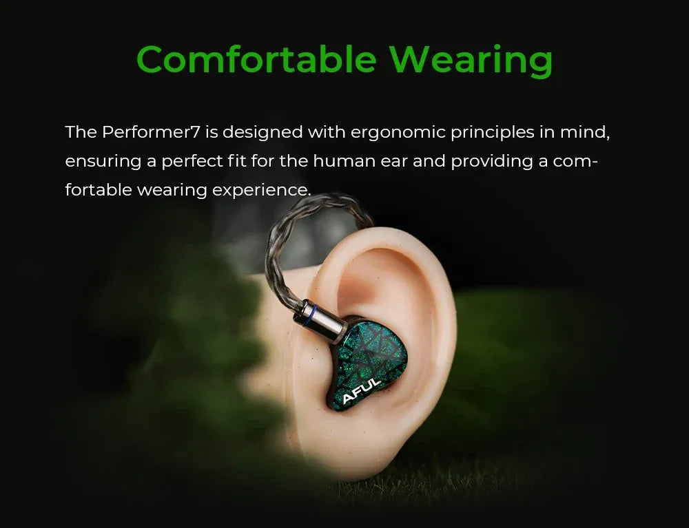 AFUL Performer 7 Wired IEMs | 7-Driver Hybrid HiFi Audio | Tidesmit Tidesmit