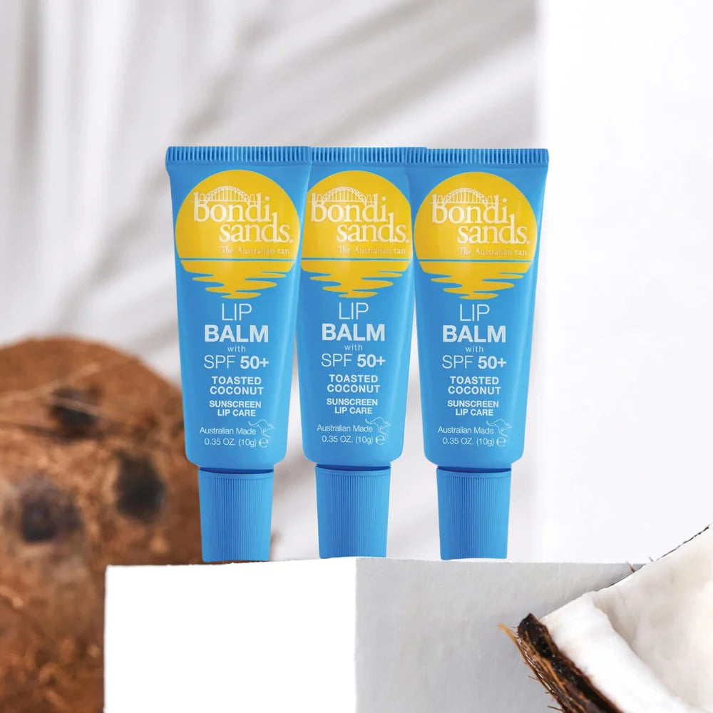 Bondi Sands SPF 50 Lip Balm 3-Pack - Moisturizing Lip Treatment Lip Care UNITED KINGDOM 10g - 3 packs Tidesmit