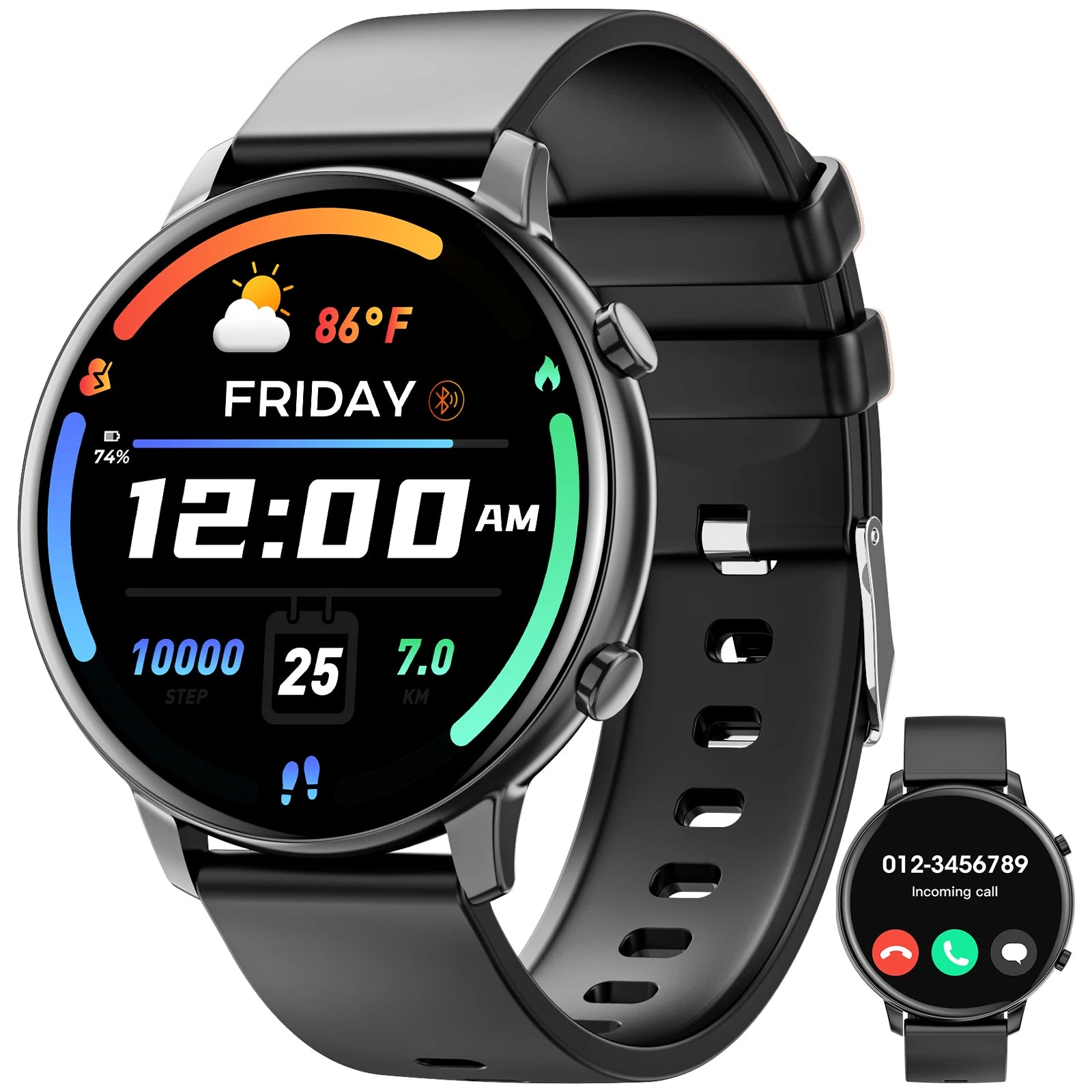 1.39'' HD 360*360 Smart Watch Bluetooth Calling, BLE5.2 IP67 Waterproof Fitness Tracker, Real-time Heart Rate Multi-Sport