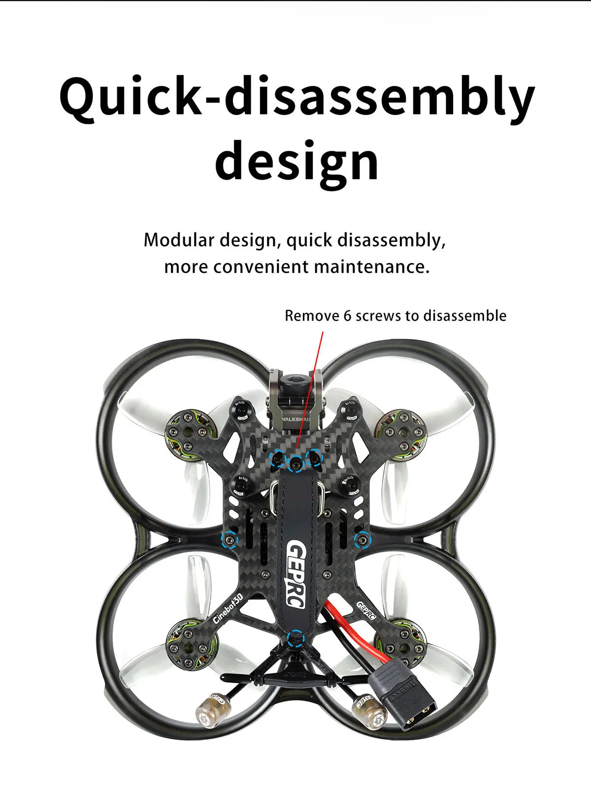 GEPRC Cinebot30 3-Inch FPV Drone 6S HD Vista Nebula Pro System Tidesmit