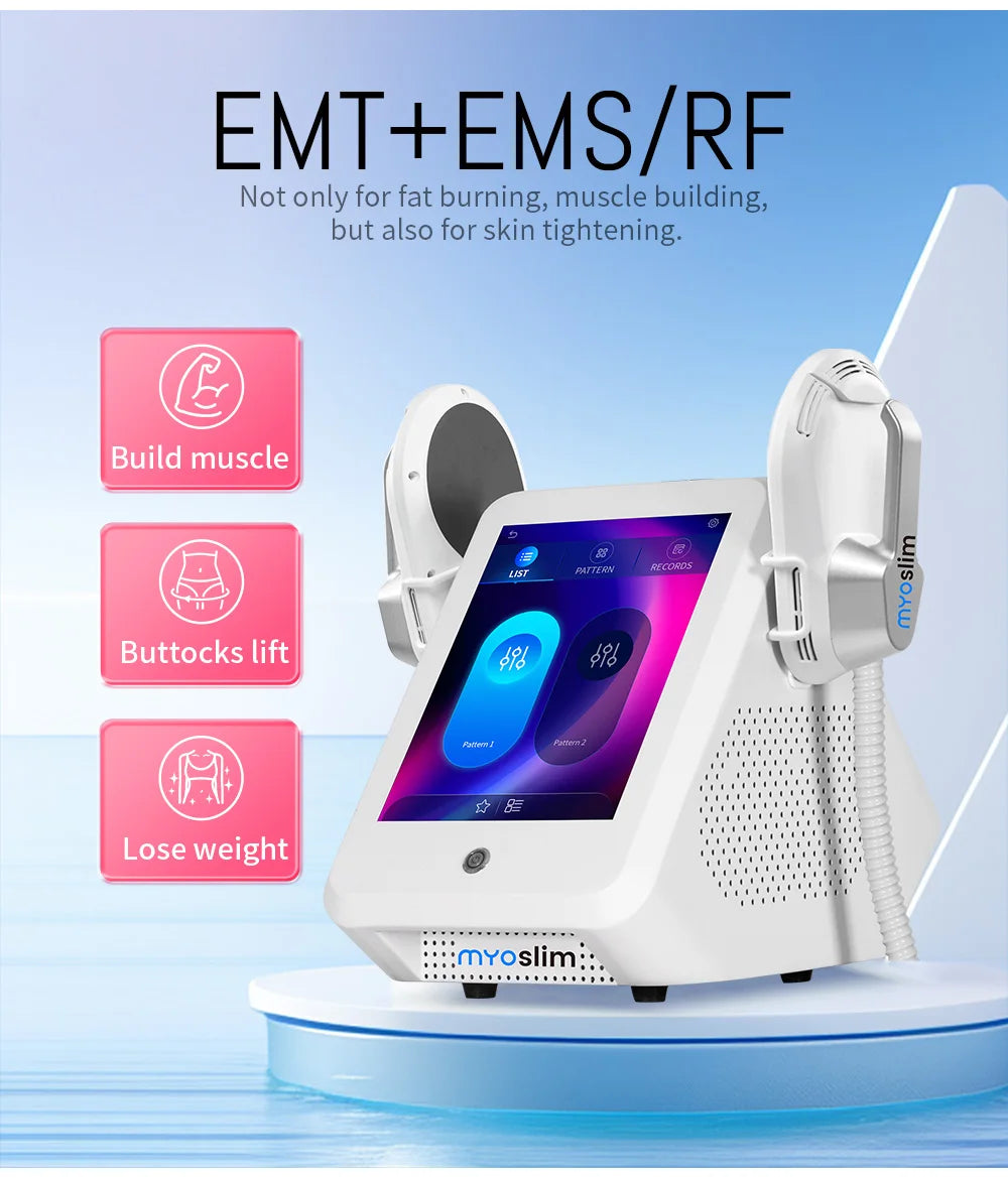 HIEMT Body Shaping Machine Muscle Stimulator with RF - Tidesmit Back Massage Instrument Tidesmit