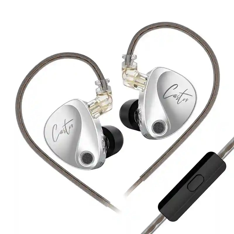 KZ Castor Tunable HiFi In-Ear Monitors | Dual-Driver Studio Precision Harman MIC China Mainland Tidesmit