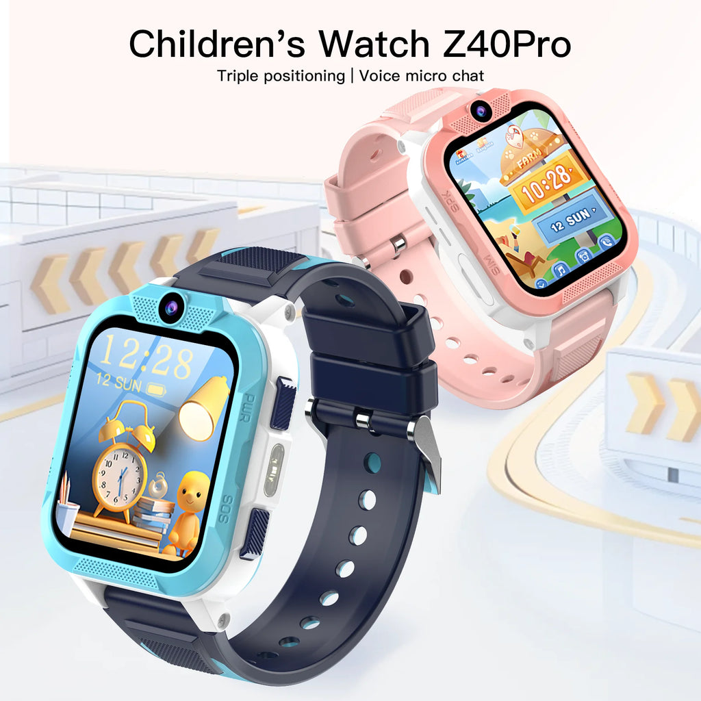 Blackview Z40 Pro Kids Smartwatch 1.83-inch TFT Screen GPS/SOS SIM 4G Smart Watch with Flashlight IP68 Waterproof Multi-wearing