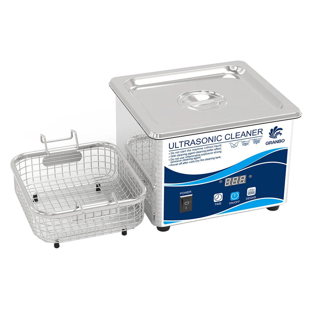 Tidesmit 1L ultrasonic cleaner showing digital timer display and deep cleaning cavitation features for jewelry