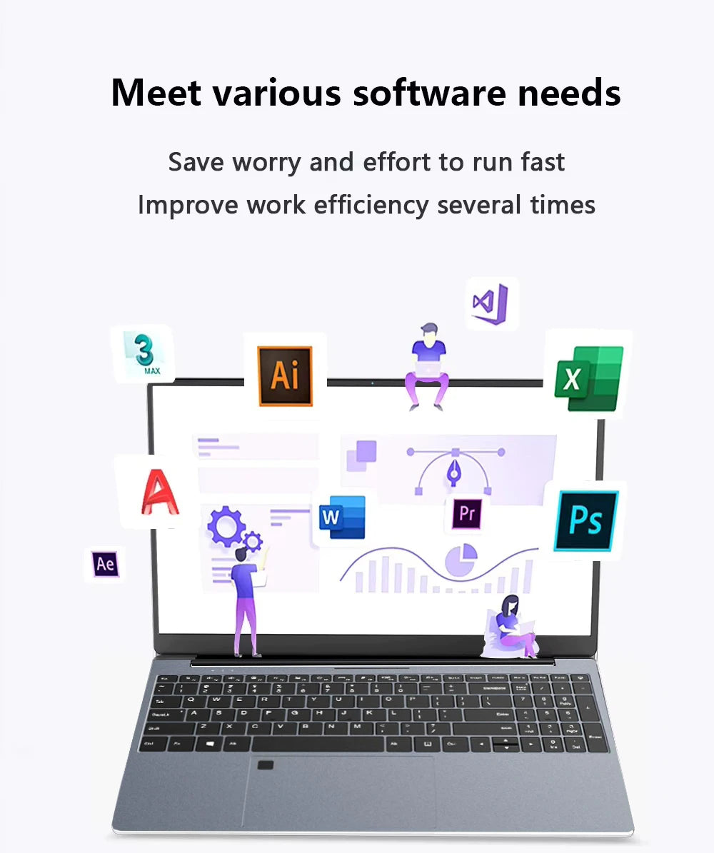 15.6" Windows 11 Pro Laptop Computer Intel Core i9 10980HK 16GB 1TB Laptops Office Computer Fingerprint Unlock Notebook PC