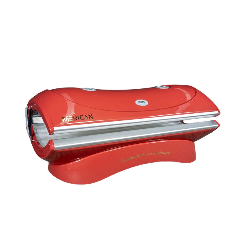Vertical Solarium Sunbed with Full Body Light Therapy for Muscle Relief Back Massage Instrument Tidesmit