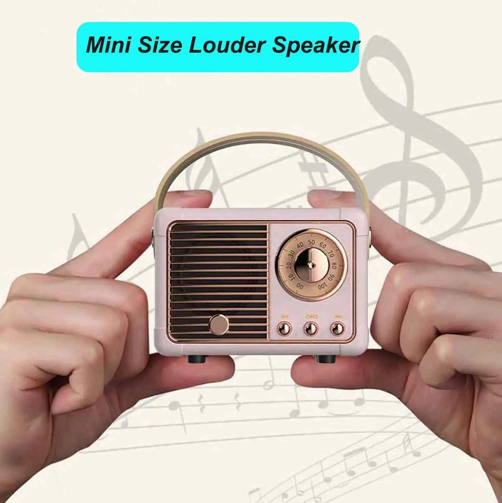 CTX Retro Mini Portable for Bluetooth Speaker RGB LED Lighting USB AUX Audio Line Subwoofer for Music Player for Travel Outdoor My Store