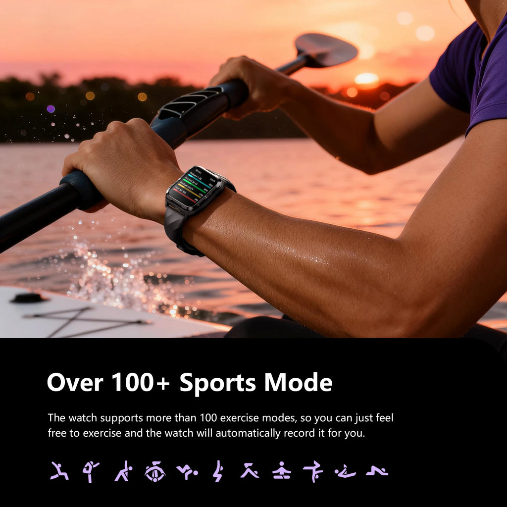 Blackview 1.83'' Smartwatch Waterproof TFT Display Smart Watch with Message Call Sleep GPS LED Light for Men Women W10 Pro
